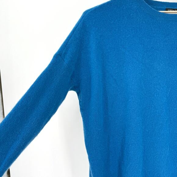 Lord & Taylor Womens 100% Cashmere Sweater Oversized Boxy Teal Blue Size Xl 1X - Picture 3 of 6